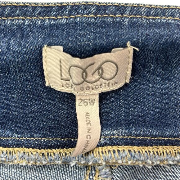 LOGO by Lori Goldstein Womens Plus 26W Stretch Comfy Elastic Waist Pull-on Jeans - Picture 16 of 16
